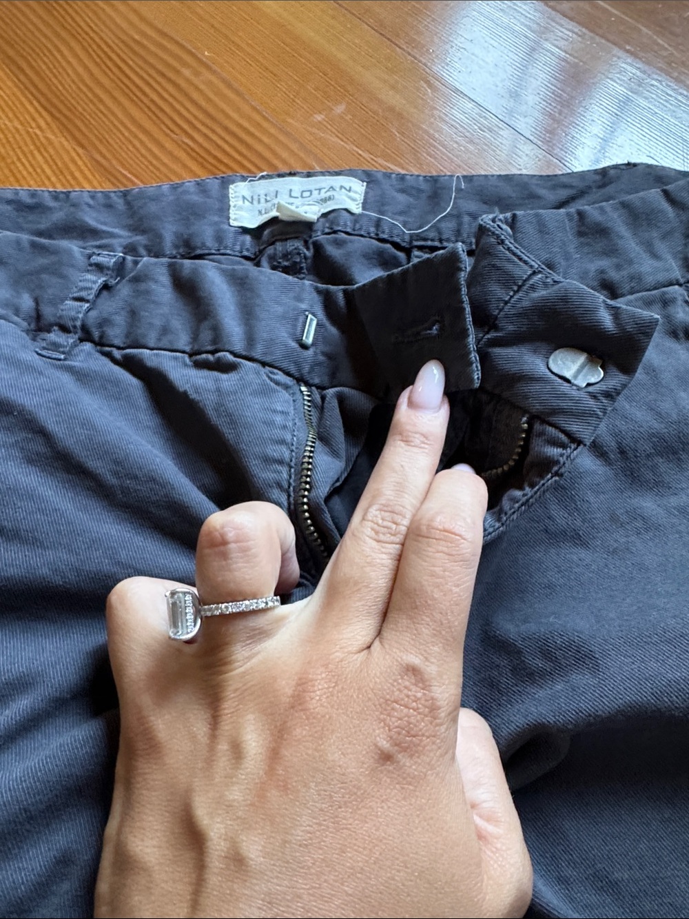 Nili Lotan Charcoal Gray Tailored Trousers - Picture 3 of 4